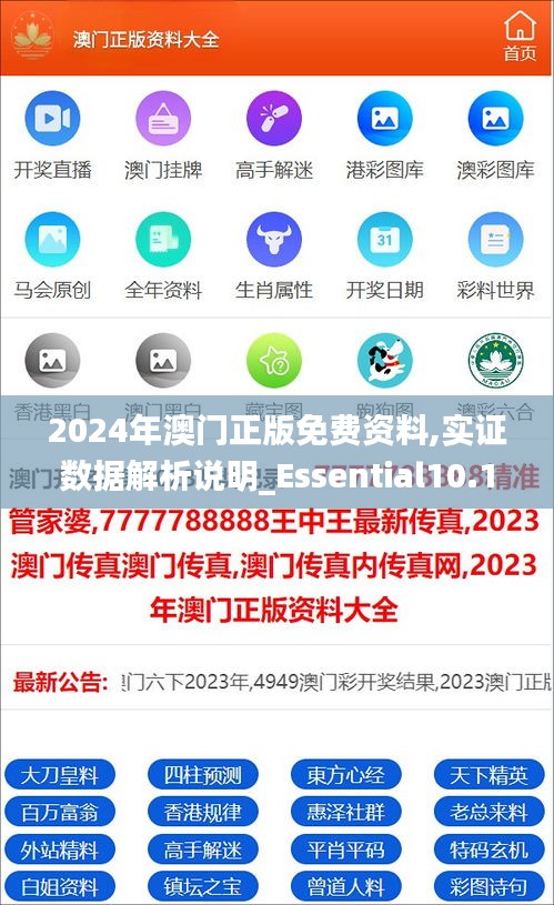 2024年澳门正版免费资料,实证数据解析说明_Essential10.176