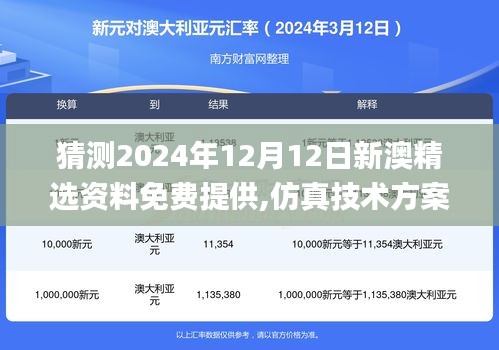 猜测2024年12月12日新澳精选资料免费提供,仿真技术方案实现_mShop7.243