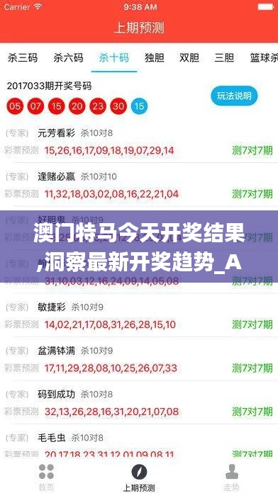 澳门特马今天开奖结果,洞察最新开奖趋势_Advance12.889