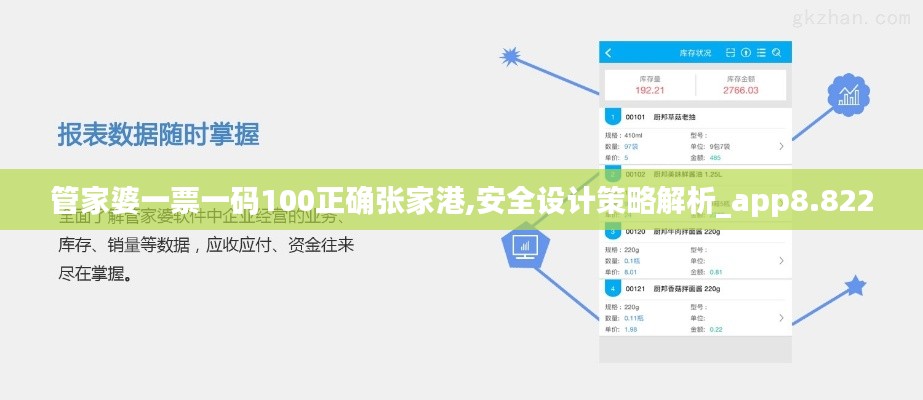 管家婆一票一码100正确张家港,安全设计策略解析_app8.822