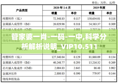 管家婆一肖-一码-一中,科学分析解析说明_VIP10.511