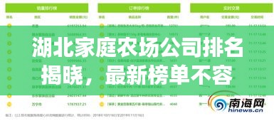 湖北家庭农场公司排名揭晓，最新榜单不容错过！