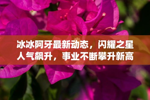 冰冰阿牙最新动态，闪耀之星人气飙升，事业不断攀升新高度