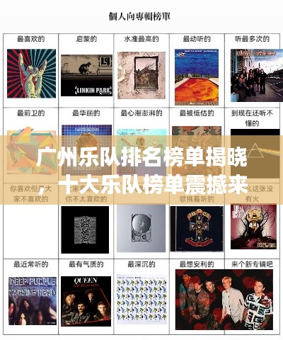 广州乐队排名榜单揭晓，十大乐队榜单震撼来袭！